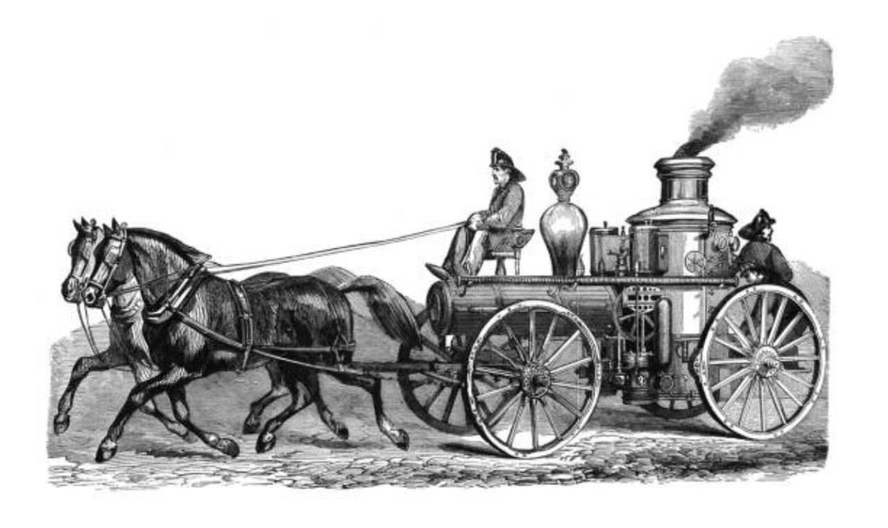 Horse-Drawn Fire Engine Fire Truck