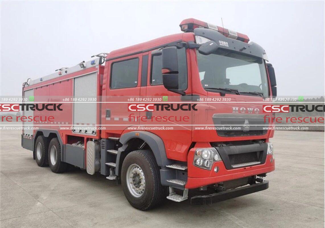 7000l howo dry powder fire truck