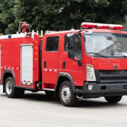 HOWO 4000 Liters Water Tanker Small Fire Engine (2)