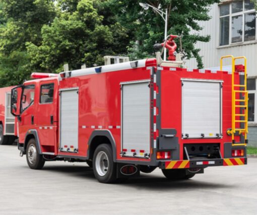 HOWO 4000 Liters Water Tanker Small Fire Engine (3)