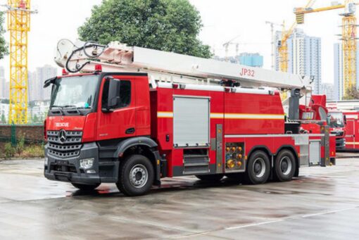 Benz 32M Water Tower Aerial Fire Truck (3)