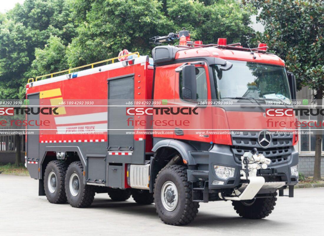 Benz 6x6 ARFF Airport Fire Truck (2)