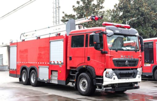 HOWO 20M Water Foam Tower Fire Truck (2)