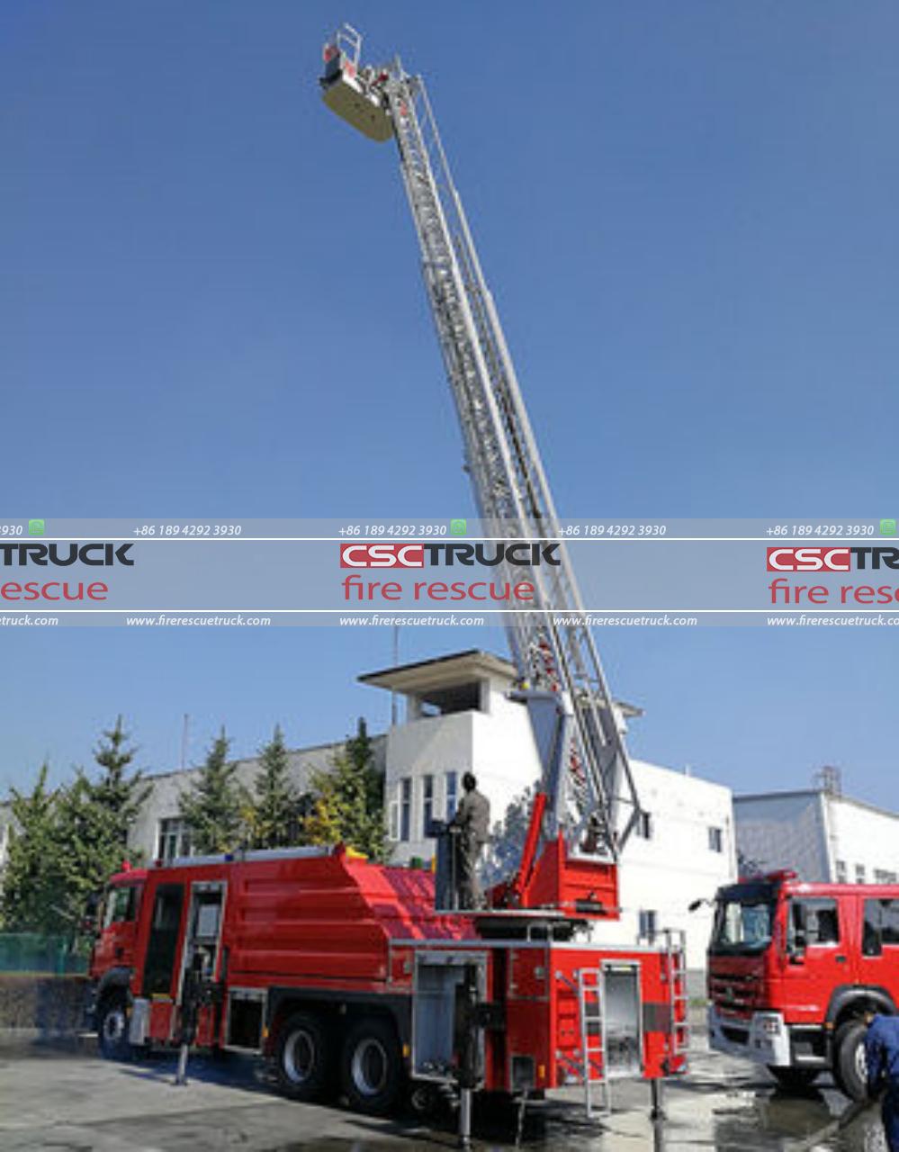 HOWO 32M Aerial Ladder Fire Fighting Truck (4)