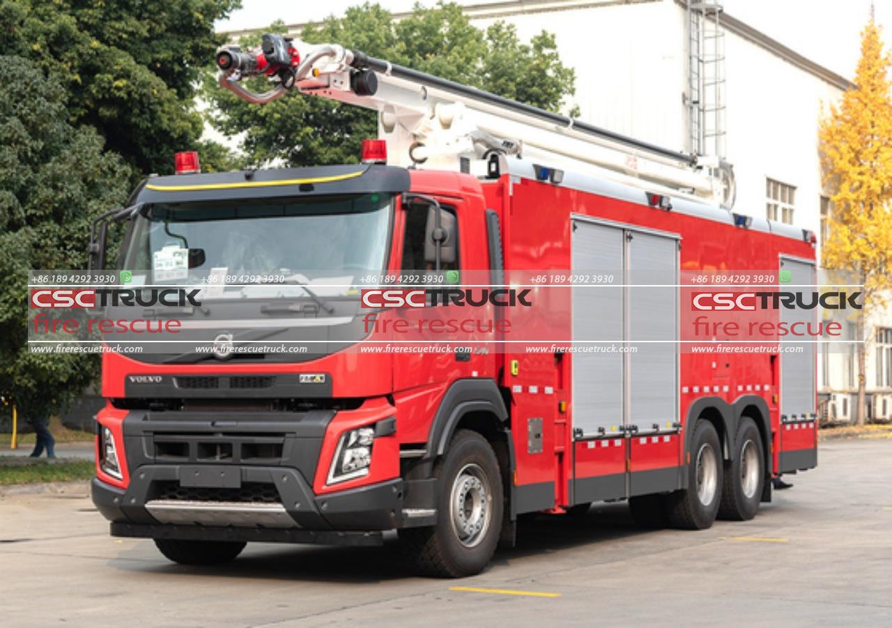 Volvo 25M Water-Foam-Powder Tower Fire Truck (2)