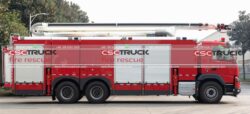 Volvo 25M Water-Foam-Powder Tower Fire Truck (3)