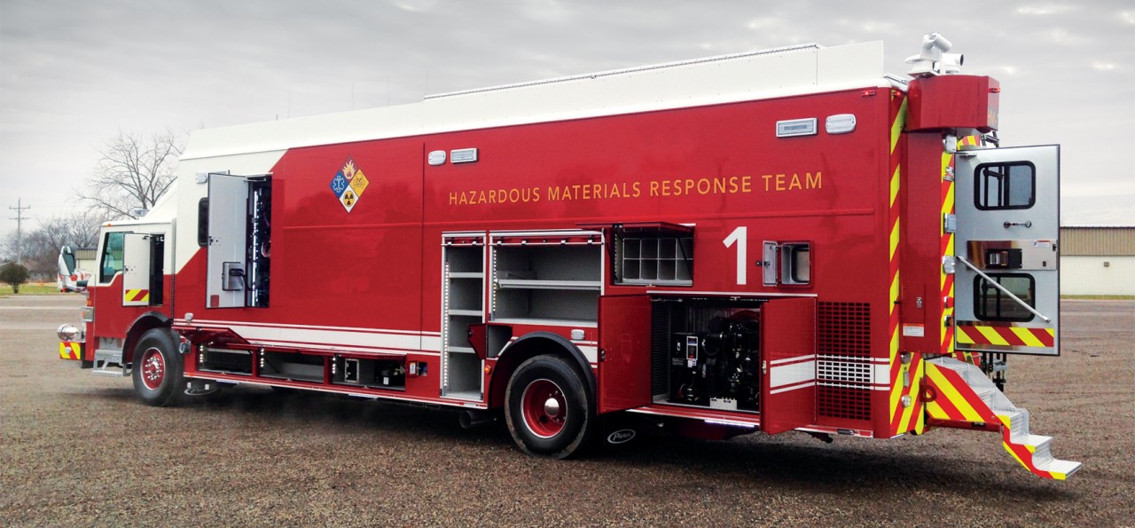 Hazmat fire truck