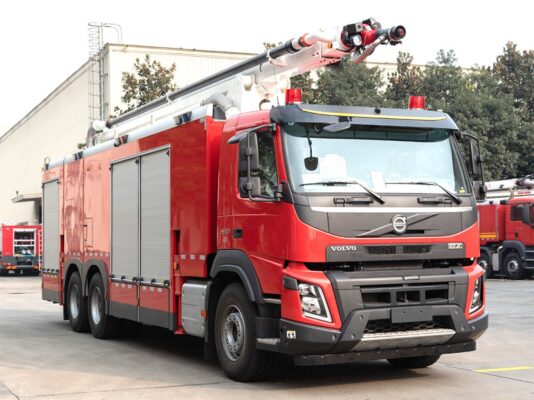 Volvo 25M Water-Foam-Powder Tower Fire Truck