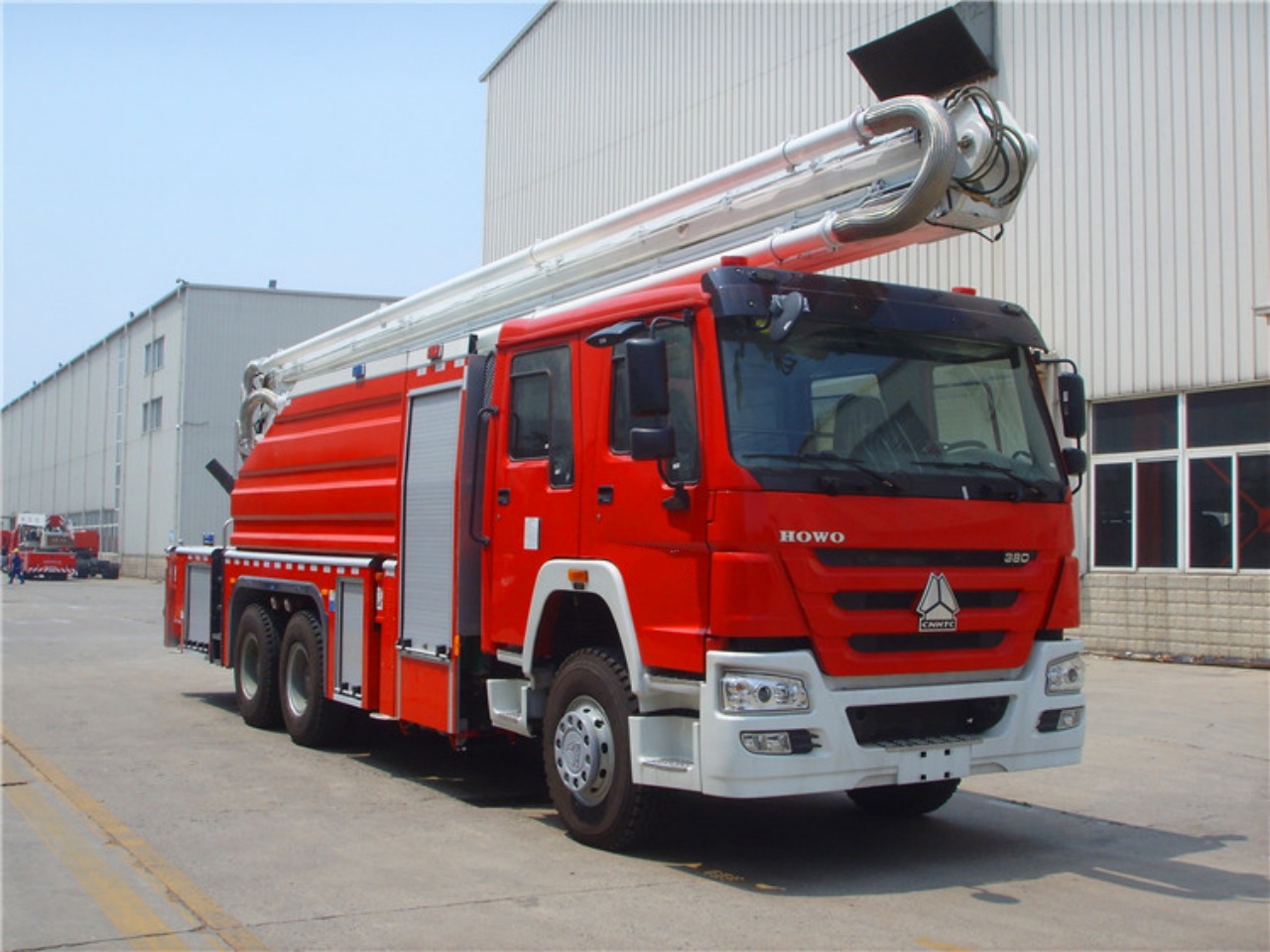 HOWO 25M Water Foam Tower Fire truck (2)