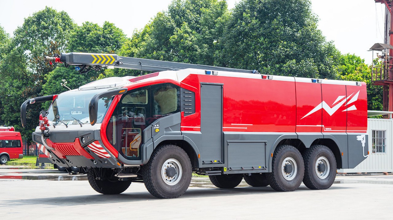 Electric 6x6 Airport Rescue Fire Fighting Truck