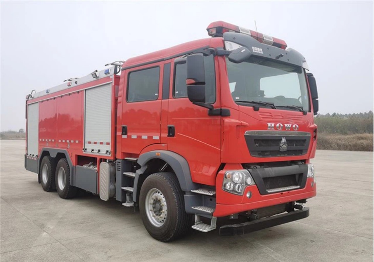 7000l howo dry powder fire truck