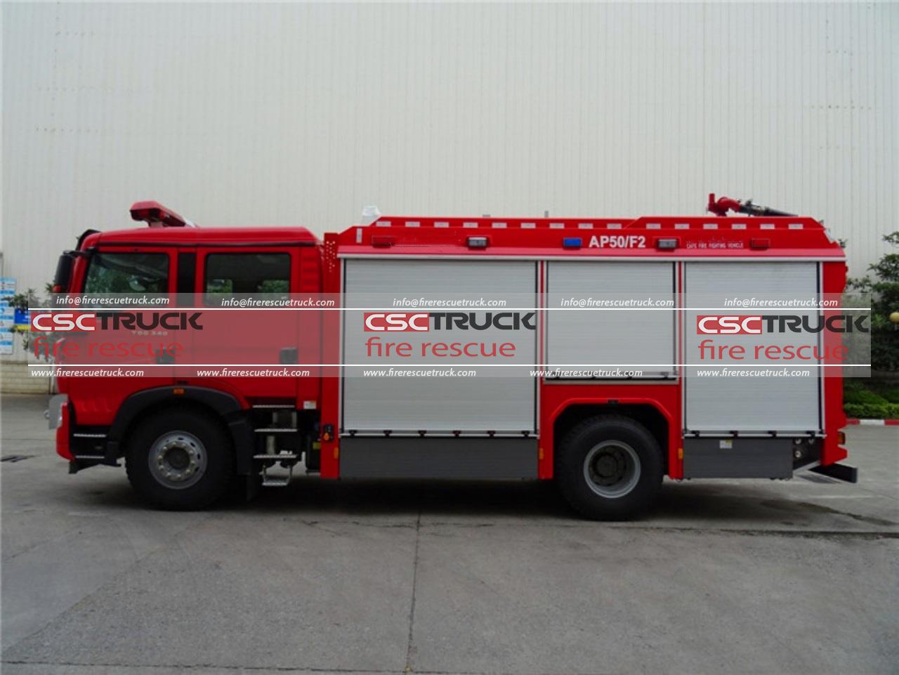 HOWO 5Ton Foam Fire Truck (4)
