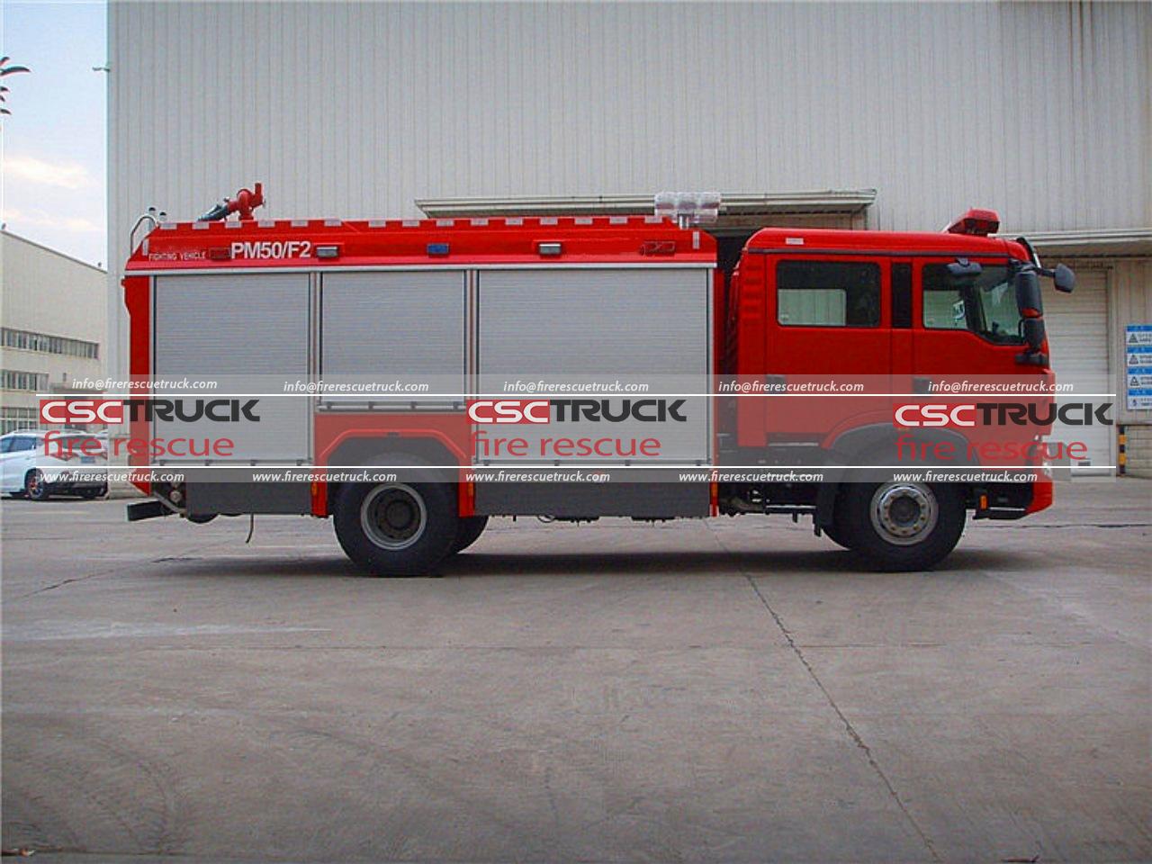 HOWO 5Ton Foam Fire Truck (5)