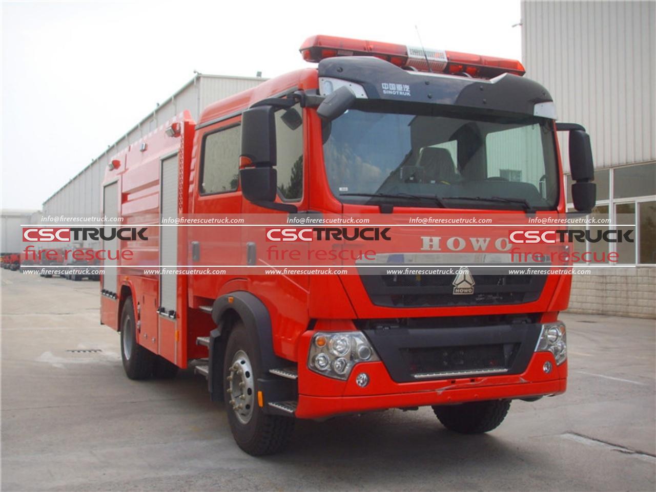 HOWO 8Ton Water Tank Fire Truck (2)