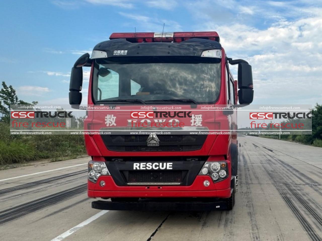 HOWO 10000 Liters Water Foam Fire Engine (2)