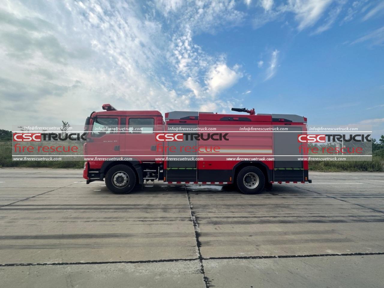 HOWO 10000 Liters Water Foam Fire Engine (3)