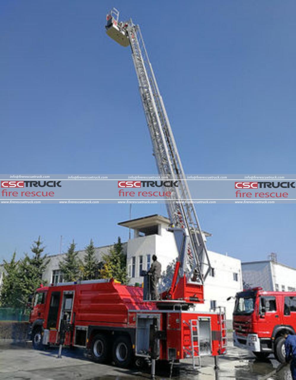HOWO 32M Aerial Ladder Fire Fighting Truck (4)