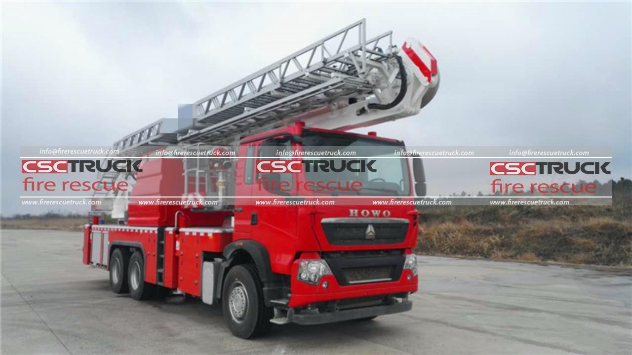 HOWO 34M Aerial Platform Fire Engine (2)