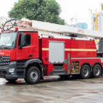 Watertower Fire Trucks: High-Reach Water Delivery for Tall Structures Benz 32M Water Tower Aerial Fire Truck (3)
